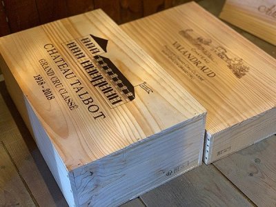 ワイン箱フタ付き